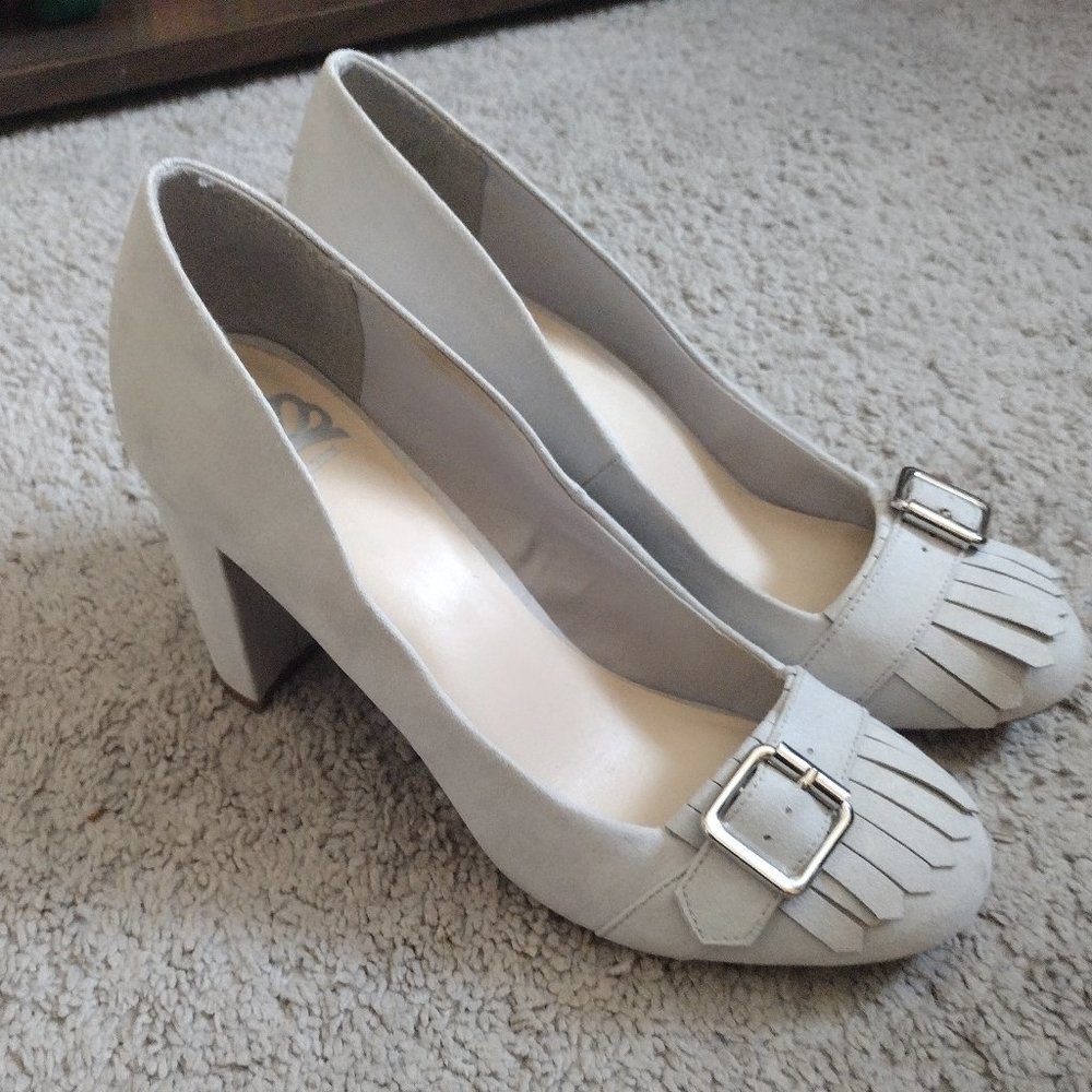 Fergalicious grey chunky heel shoes